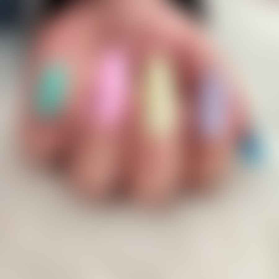 Colorful Easter Egg Extravaganza almond nail design