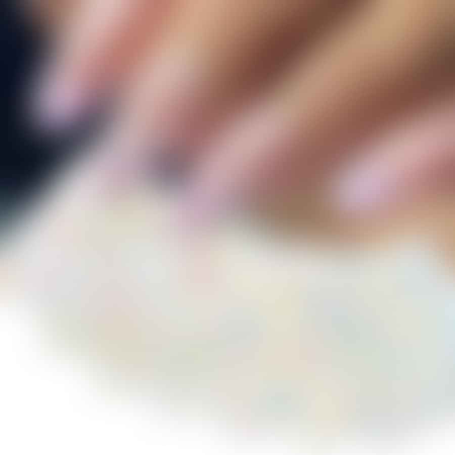 Assortment of nail art tools and materials